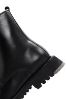 Men's Black Leather Zippered Boots | Derimod Men's Black Leather Zippered Boots | Derimod
