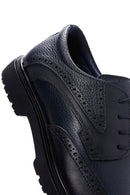 Men's Navy Blue Leather Classic Shoes | Derimod Men's Navy Blue Leather Classic Shoes | Derimod