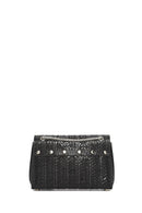 Woman Black Long Strap Stoned Mini Clutch Evening Bag | Derimod Woman Black Long Strap Stoned Mini Clutch Evening Bag | Derimod