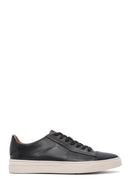 Erkek Siyah Bağcıklı Deri Sneaker | Derimod Erkek Siyah Bağcıklı Deri Sneaker | Derimod