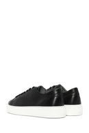 Men's Black Lace-up Thick-Sole Leather Sneaker | Derimod Men's Black Lace-up Thick-Sole Leather Sneaker | Derimod