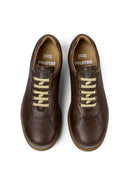Camper Men's Brown Pelotas Ariel Leather Sneaker | Derimod Camper Men's Brown Pelotas Ariel Leather Sneaker | Derimod