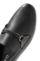 Woman Black Buckle-Detail Leather Masculine Loafer | Derimod Woman Black Buckle-Detail Leather Masculine Loafer | Derimod