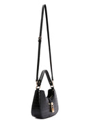 Women's Black Long Strap Crocodile Patterned Shoulder Bag | Derimod Women's Black Long Strap Crocodile Patterned Shoulder Bag | Derimod