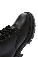 Women's Black Zippered Leather Boots | Derimod Women's Black Zippered Leather Boots | Derimod