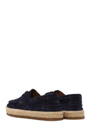 Male Navy Lace-up Suede Espadrilles | Derimod Male Navy Lace-up Suede Espadrilles | Derimod