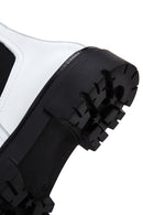 Women's White Leather Chelsea Boots | Derimod Women's White Leather Chelsea Boots | Derimod
