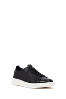 Erkek Siyah Bağcıklı Kalın Tabanlı Deri Sneaker | Derimod Erkek Siyah Bağcıklı Kalın Tabanlı Deri Sneaker | Derimod