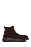 Male Brown Thick-Soled Suede Casual Chelsea Boots | Derimod Male Brown Thick-Soled Suede Casual Chelsea Boots | Derimod