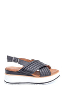 Kadın Casual Deri Sandalet | Derimod Kadın Casual Deri Sandalet | Derimod