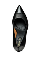 Geox Women's Black Faviola Leather Thin Heeled Shoes | Derimod Geox Women's Black Faviola Leather Thin Heeled Shoes | Derimod