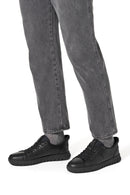Geox Men Black U Flextrıde Plus Lace-up Leather Sneaker | Derimod Geox Men Black U Flextrıde Plus Lace-up Leather Sneaker | Derimod