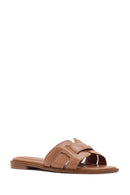 Women's Tan Casual Slippers | Derimod Women's Tan Casual Slippers | Derimod