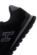 Hammer Jack Men's Black-Smoked Peru Suede Leather Sneaker | Derimod Hammer Jack Men's Black-Smoked Peru Suede Leather Sneaker | Derimod