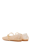 Women's Jelly Ballet Flats with Gold Buckle | Derimod Women's Jelly Ballet Flats with Gold Buckle | Derimod