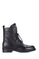 Stoned Women's Leather Boots | Derimod Stoned Women's Leather Boots | Derimod