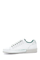 Men's White Leather Sneaker | Derimod Men's White Leather Sneaker | Derimod