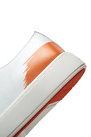 Men's White Leather Sneaker | Derimod Men's White Leather Sneaker | Derimod