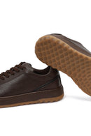 Erkek Kahverengi Bağcıklı Deri Sneaker | Derimod Erkek Kahverengi Bağcıklı Deri Sneaker | Derimod