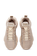 Women's Beige Thick Soled Sneaker | Derimod Women's Beige Thick Soled Sneaker | Derimod
