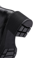 Women's Black Zipper Heeled Leather Boots | Derimod Women's Black Zipper Heeled Leather Boots | Derimod