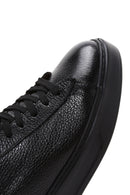 Erkek Siyah Bağcıklı Deri Sneaker | Derimod Erkek Siyah Bağcıklı Deri Sneaker | Derimod