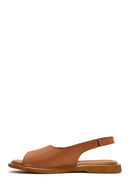 Women's Tan Leather Sandals | Derimod Women's Tan Leather Sandals | Derimod