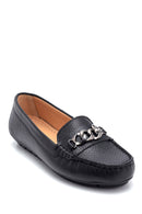 Kadın Deri Zincir Detaylı Loafer | Derimod Kadın Deri Zincir Detaylı Loafer | Derimod