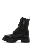 Women's Black Zippered Leather Boots | Derimod Women's Black Zippered Leather Boots | Derimod