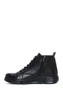 Men's Black Leather Zippered Boots | Derimod Men's Black Leather Zippered Boots | Derimod