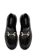 Kadın Siyah Toka Detaylı Deri Maskülen Loafer | Derimod Kadın Siyah Toka Detaylı Deri Maskülen Loafer | Derimod