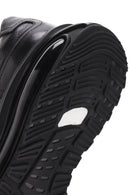 Erkek Siyah Kalın Tabanlı Bağcıklı Deri Casual Sneaker | Derimod Erkek Siyah Kalın Tabanlı Bağcıklı Deri Casual Sneaker | Derimod