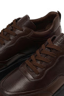Men's Brown Lace-Up Thick-Soled Leather Sneaker | Derimod Men's Brown Lace-Up Thick-Soled Leather Sneaker | Derimod