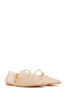Women's Jelly Ballet Flats with Gold Buckle | Derimod Women's Jelly Ballet Flats with Gold Buckle | Derimod