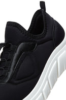 Kadın Siyah Kalın Tabanlı Kumaş Sneaker | Derimod Kadın Siyah Kalın Tabanlı Kumaş Sneaker | Derimod