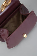 Lilac Women's Leather Shoulder Bag with Chain Handle | Derimod Lilac Women's Leather Shoulder Bag with Chain Handle | Derimod