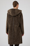Fiorentini Women Brown Reversible Hooded Teddy Coat | Derimod Fiorentini Women Brown Reversible Hooded Teddy Coat | Derimod