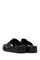 Woman Black Wedge Comfort Slipper | Derimod Woman Black Wedge Comfort Slipper | Derimod
