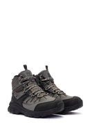 Derimod Dry Men's Grey Laced Waterproof Outdoor Leather Boots | Derimod Derimod Dry Men's Grey Laced Waterproof Outdoor Leather Boots | Derimod