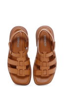 Kadın Taba Deri Comfort Sandalet | Derimod Kadın Taba Deri Comfort Sandalet | Derimod
