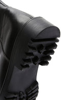 Women's Black Zippered Leather Boots | Derimod Women's Black Zippered Leather Boots | Derimod