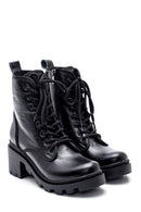 Women's Mid-Heel Leather Boots | Derimod Women's Mid-Heel Leather Boots | Derimod