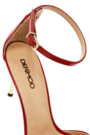 Women's Red Ankle Strap High Thin Heel Patent Leather Shoes | Derimod Women's Red Ankle Strap High Thin Heel Patent Leather Shoes | Derimod