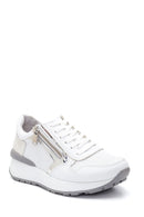 Kadın Deri Fermuarlı Sneaker | Derimod Kadın Deri Fermuarlı Sneaker | Derimod