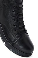 Men's Black Leather Zippered Boots | Derimod Men's Black Leather Zippered Boots | Derimod