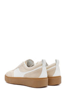 ACBC x Derimod Women's Beige Lace-Up Suede Sneakers | Derimod ACBC x Derimod Women's Beige Lace-Up Suede Sneakers | Derimod