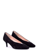 Women's Suede Leather Heeled Shoes | Derimod Women's Suede Leather Heeled Shoes | Derimod