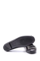 Women's Stoned Leather Ballerinas | Derimod Women's Stoned Leather Ballerinas | Derimod
