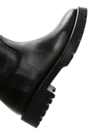 Women's Black Zippered Leather Boots | Derimod Women's Black Zippered Leather Boots | Derimod