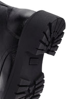 Women's Black Zippered Leather Boots | Derimod Women's Black Zippered Leather Boots | Derimod